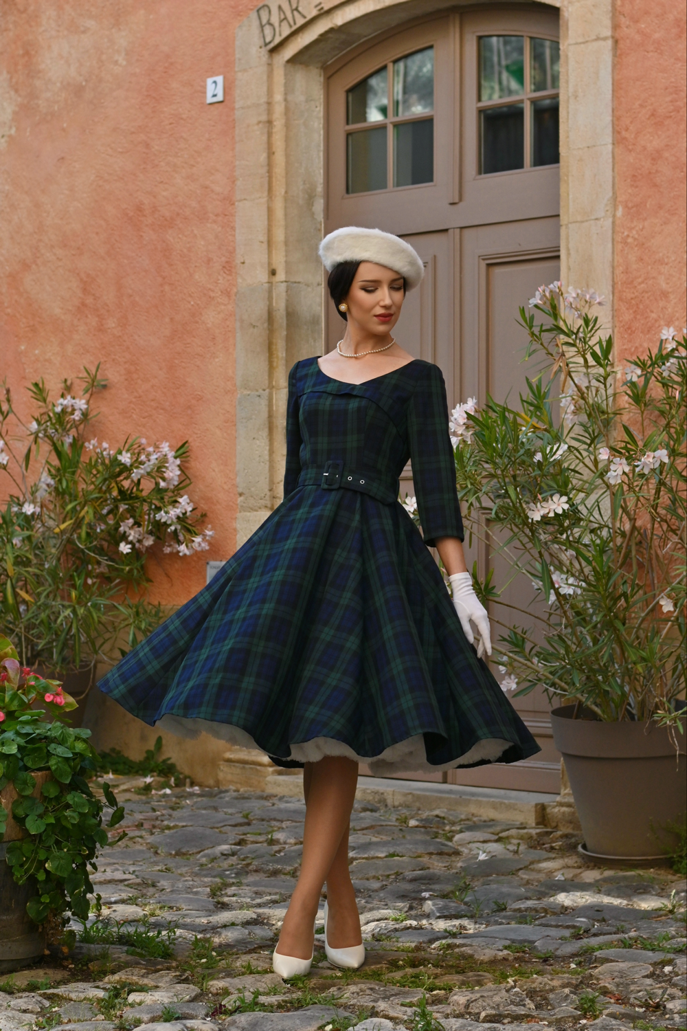Isolde Tartan Swing Dress in Extended Sizing